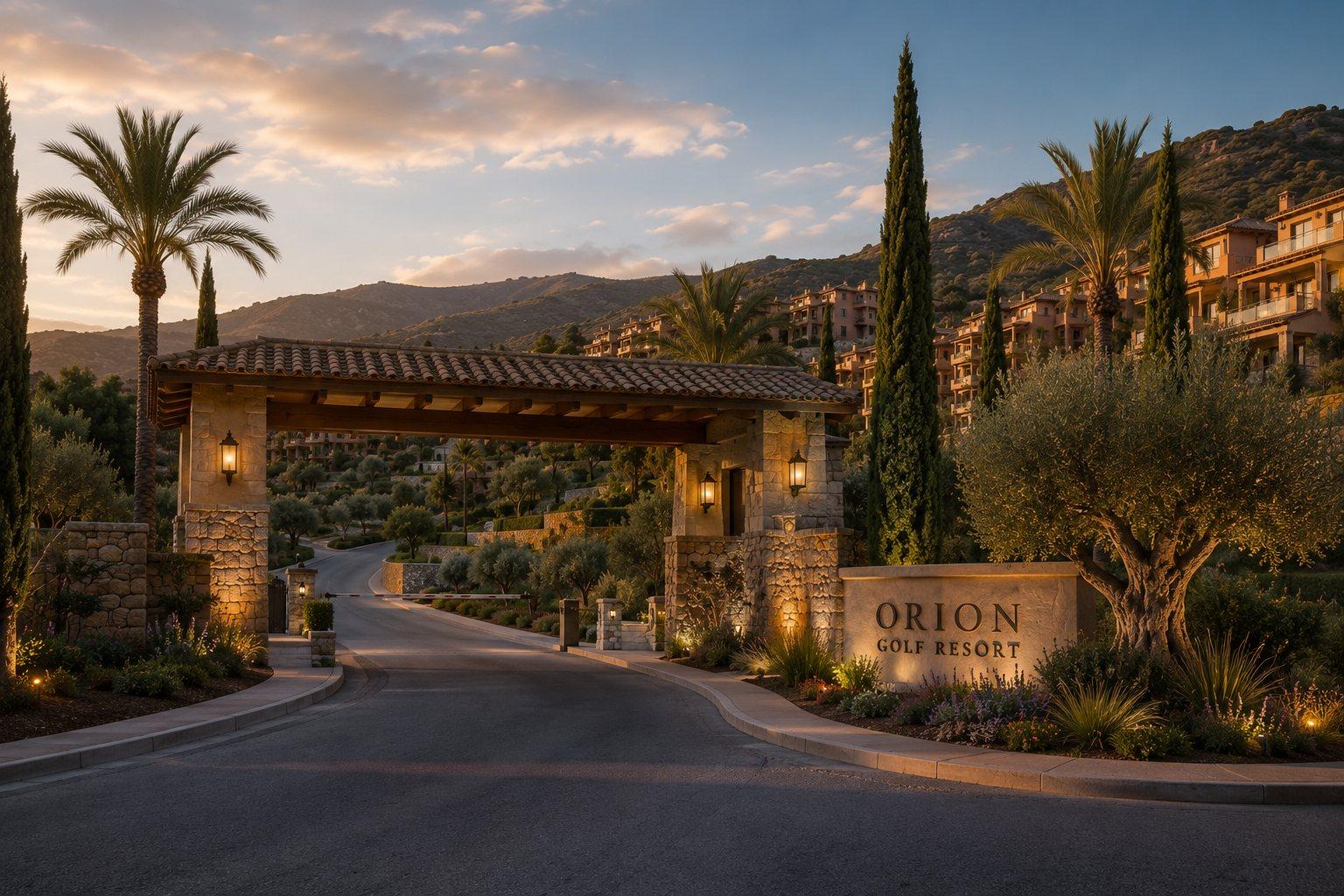 Golf resort arrival gate — development project, Murcia region