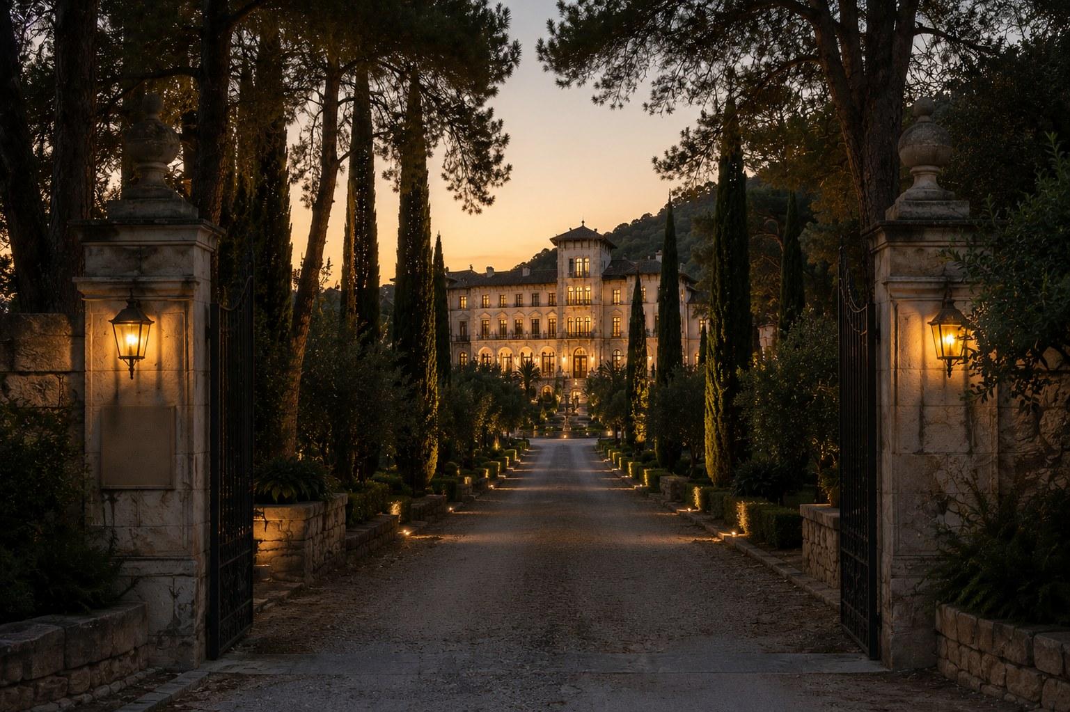 Heritage thermal spa hotel arrival — Alicante province