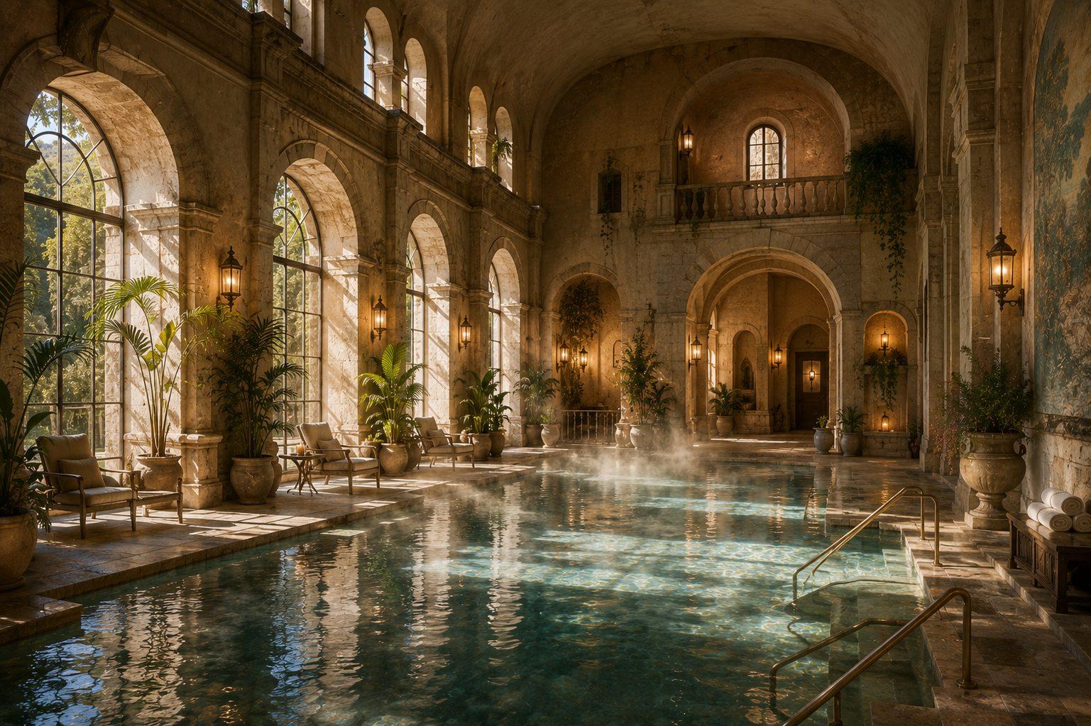 Bathhouse interior — thermal wellness vision
