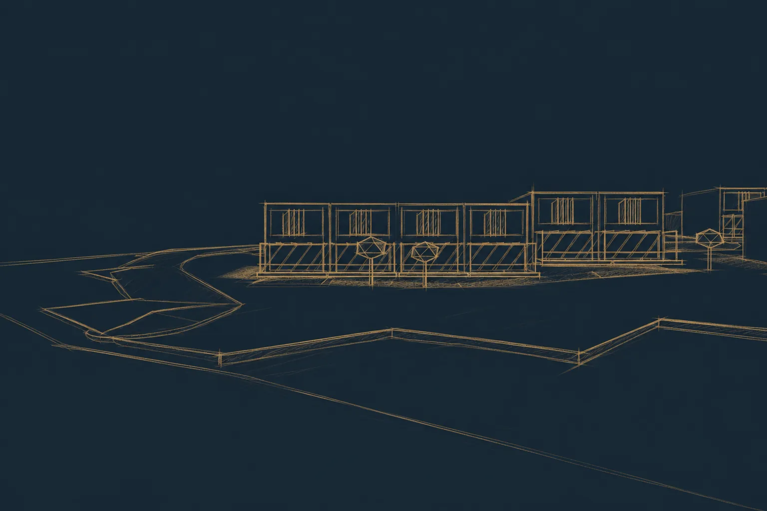 First sketch · the arrival