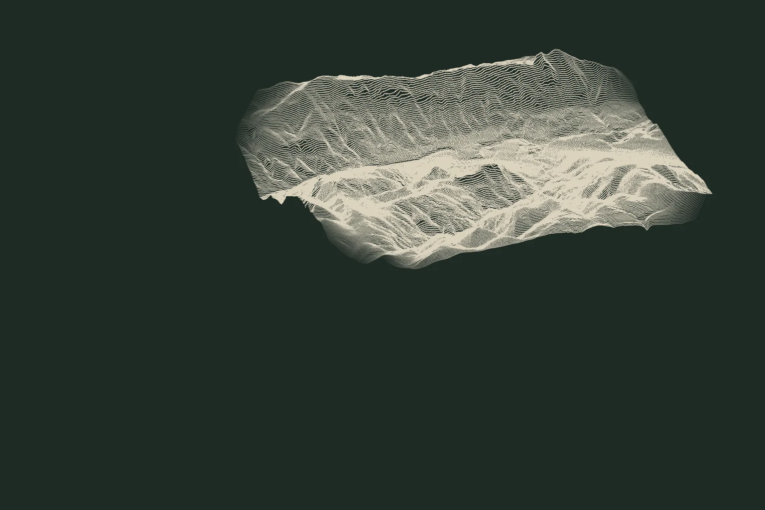Terrain drawing of the Vall de Pop around Benigembla from the IGN 5-metre elevation model: folded hills in front of a long ridge