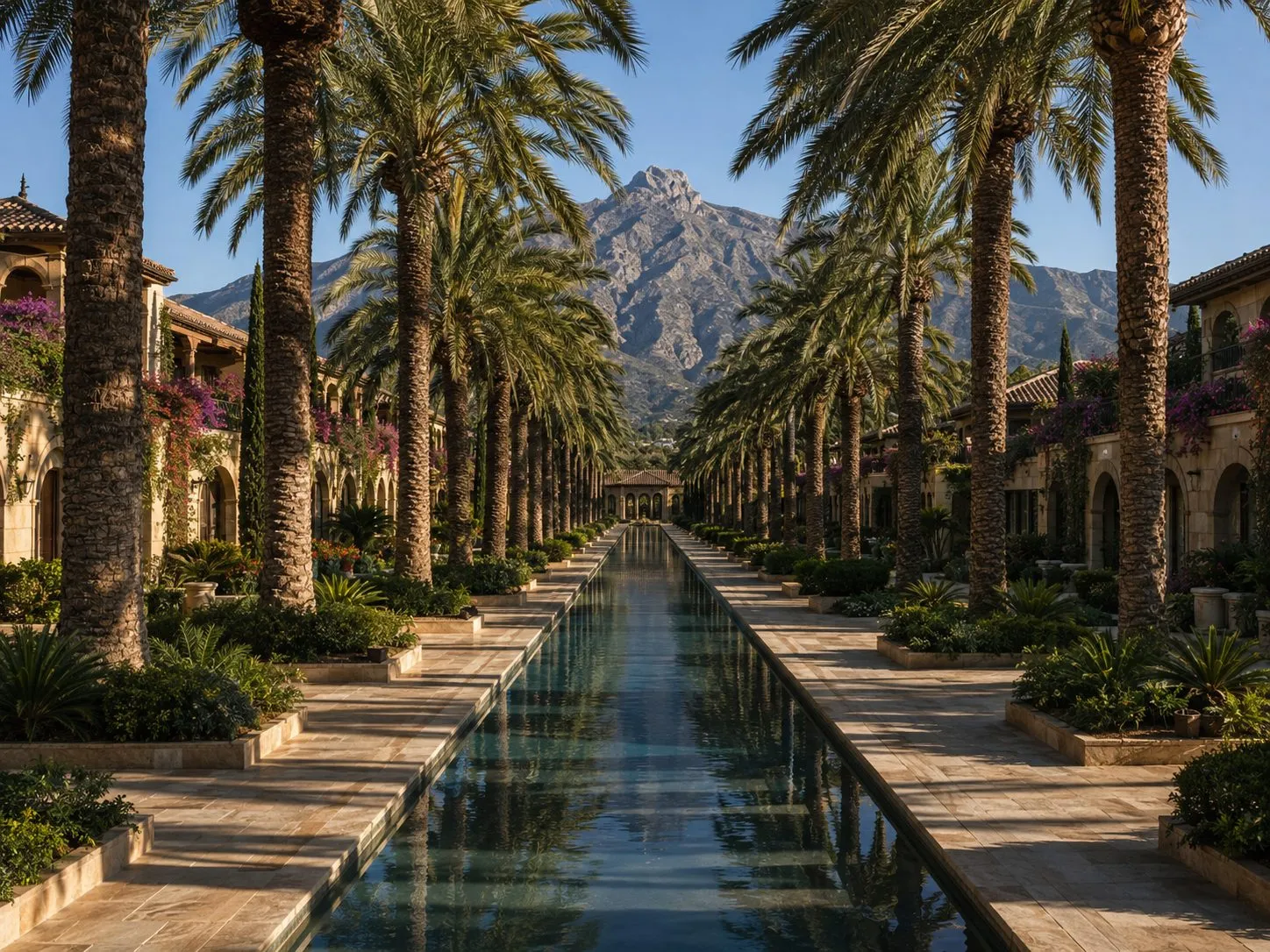 La Concha Gardens vattenaxel som slutar mot La Concha, konceptillustration